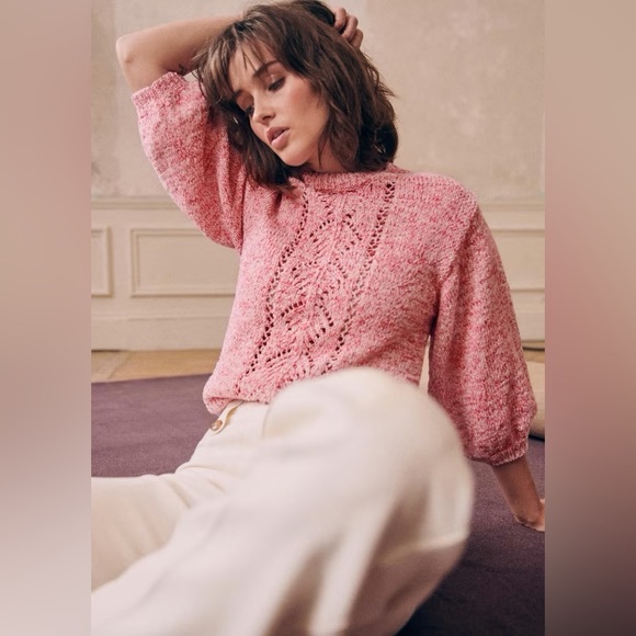 Sézane Rosita Jumper Sweater in Pink Creation Size S - Picture 2 of 11